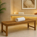 Naples Natural Teak Spa Seating Bench - 47" by NORDICTEAK.COM