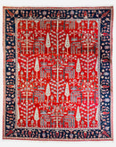 Handwoven Soumak Multicolor Wool Area Rug – 8’ x 10’