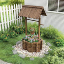 UDPATIO Wishing Wells for Yard, Large Wooden Wishing Well Planter for Outdoors, Upgrade Wishing Well with 4 Reinforced Rod & Hanging Bucket for Garden Patio Lawn Backyard Home Decor by GreenHaven Gardens