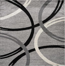 Rugshop Modern Wavy Circles Design Square Area Rug 6'6" x 6'6" Gray by TinyTreasures Baby Boutique