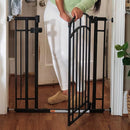 Ingenuity Multi-Use Decorative Extra Tall Walk-Thru Baby Gate, Fits Openings 28.5-48 Inch (Pack of 1), Black Metal, for Doorways and Stairways, 36' Tall Baby and Pet Gate, Black, One Size by TinyTreasures Baby Boutique