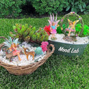 Mood Lab Fairy Garden Kit - Swing Set of 6 pcs Miniature Figurines & Accessories - Hand Painted for Outdoor or House Decor by GreenHaven Gardens