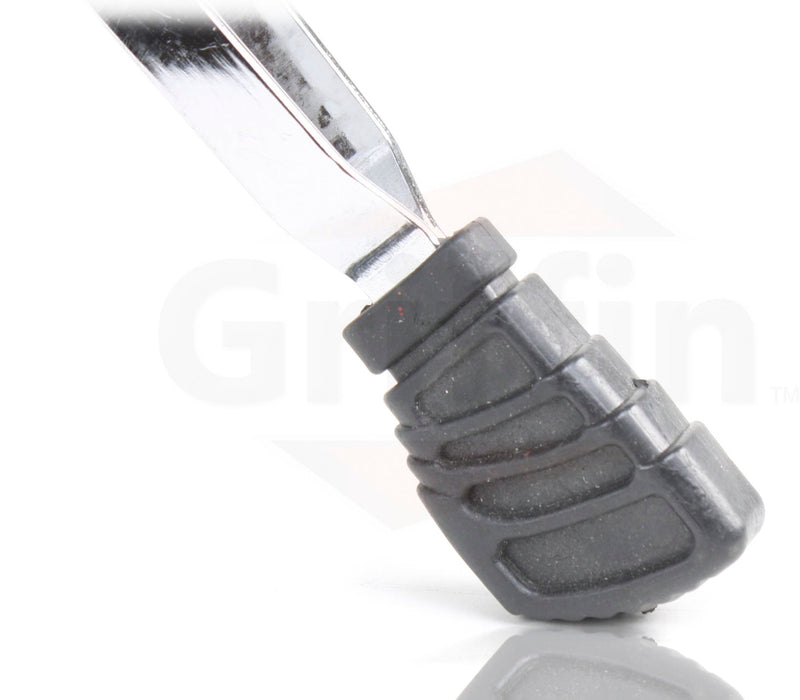 4 PACK - Straight Cymbal Stand Set by GRIFFIN | Double Braced Legs, Slip-Proof Gear Holder & Light-Duty for Mobile Drummers | Percussion Chrome Drum Hardware Kit for Mounting Crash & Splash Cymbals