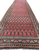 Antique Armenian Karabakh Wool Runner – 3’3” x 12’8” – Hand-Knotted Long Corridor Rug