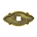 Small Colonial Revival Brass Pendant Pull Back Plate