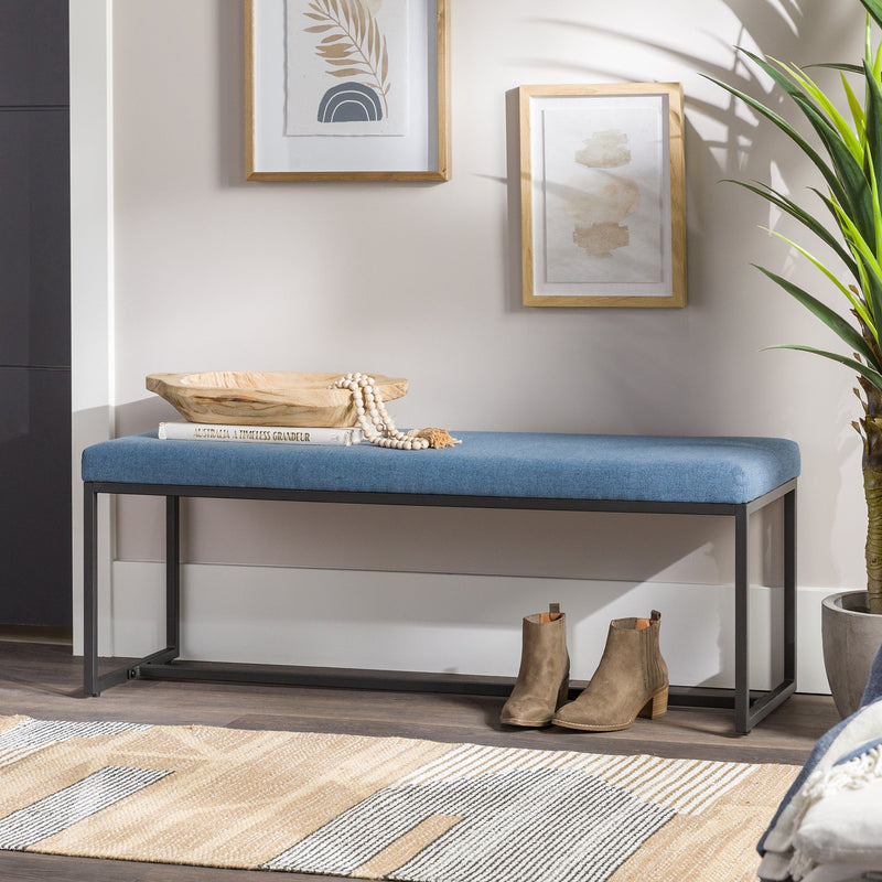 Ambrose Modern Minimalist Upholstered Fabric Entry Bench