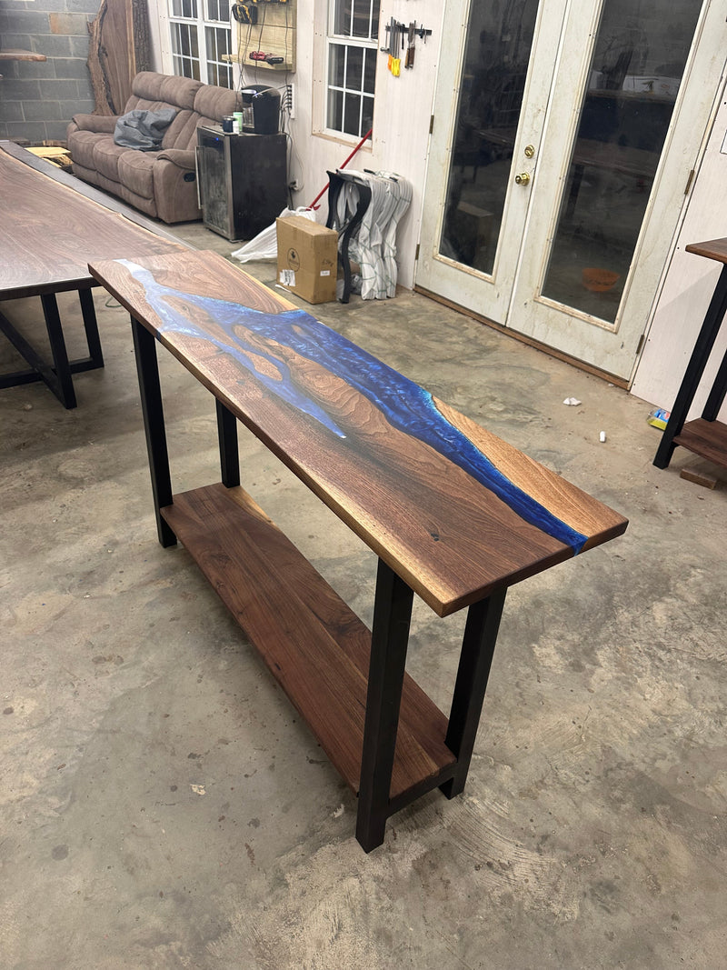 Walnut river console/sofa table, photo 4 of 4