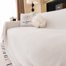 Solid Color Chenille Sofa Cover Blanket Furniture Covers for Sofas and Loveseats