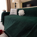 Solid Color Chenille Sofa Cover Blanket Furniture Covers for Sofas and Loveseats