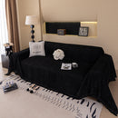 Solid Color Chenille Sofa Cover Blanket Furniture Covers for Sofas and Loveseats