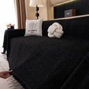 Solid Color Chenille Sofa Cover Blanket Furniture Covers for Sofas and Loveseats