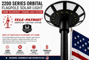 2200 Lumen Solar Flagpole Light | TelePatriot Phoenix LED System by Atlantic Flagpole