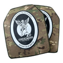 St Michael Archangel Plates Pair of 10x12 Level IV Ceramic PE Plates Ballistic FRONT AND BACK (SIZE SMALL to LARGE) Curved with Shooters Cut by Redemption Tactical