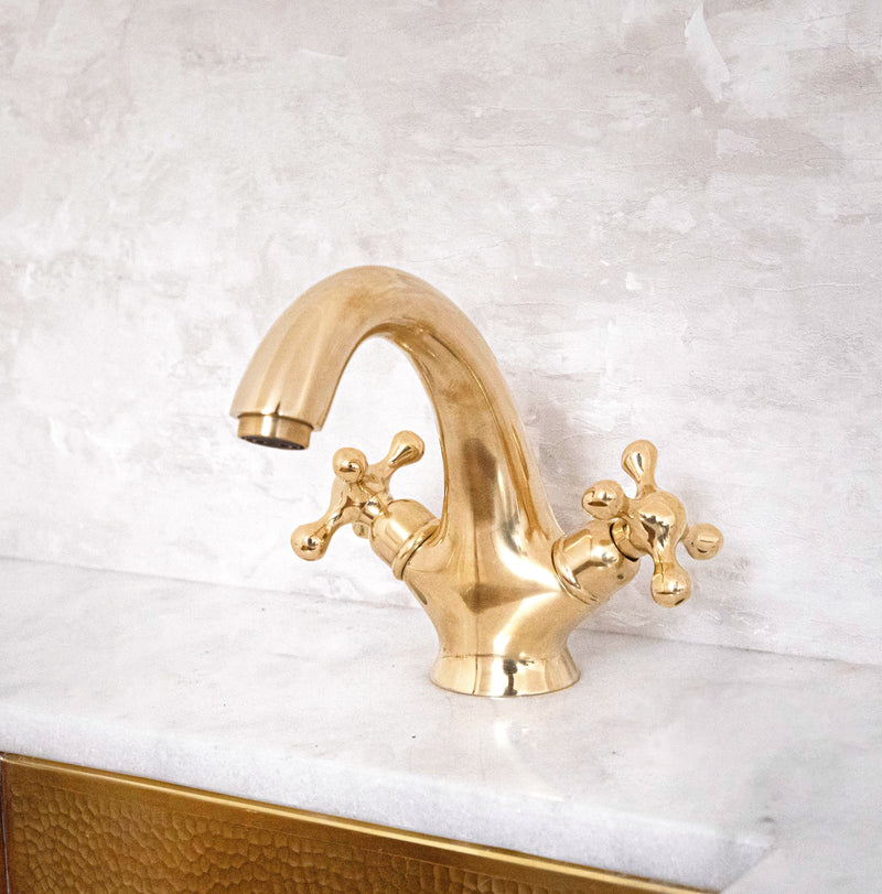 Unlacquered Brass Bath Vanity Faucet - BRASSMA