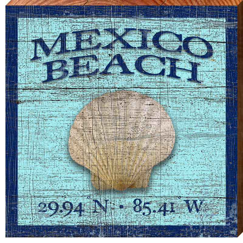 Mexico Beach Shell  | Wall Art Print on Real Wood