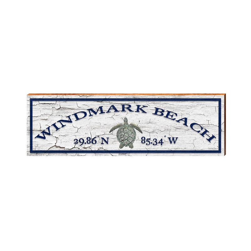 Windmark Beach Latitude Longitude | Wall Art Print on Real Wood