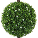 4' Artificial White Flower Topiary Tree