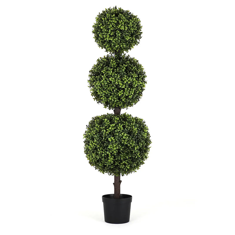 4' Artificial English Boxwood Topiary Tree