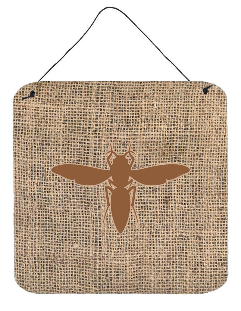 Yellow Jacket Burlap and Brown Wall or Door Hanging Prints BB1053