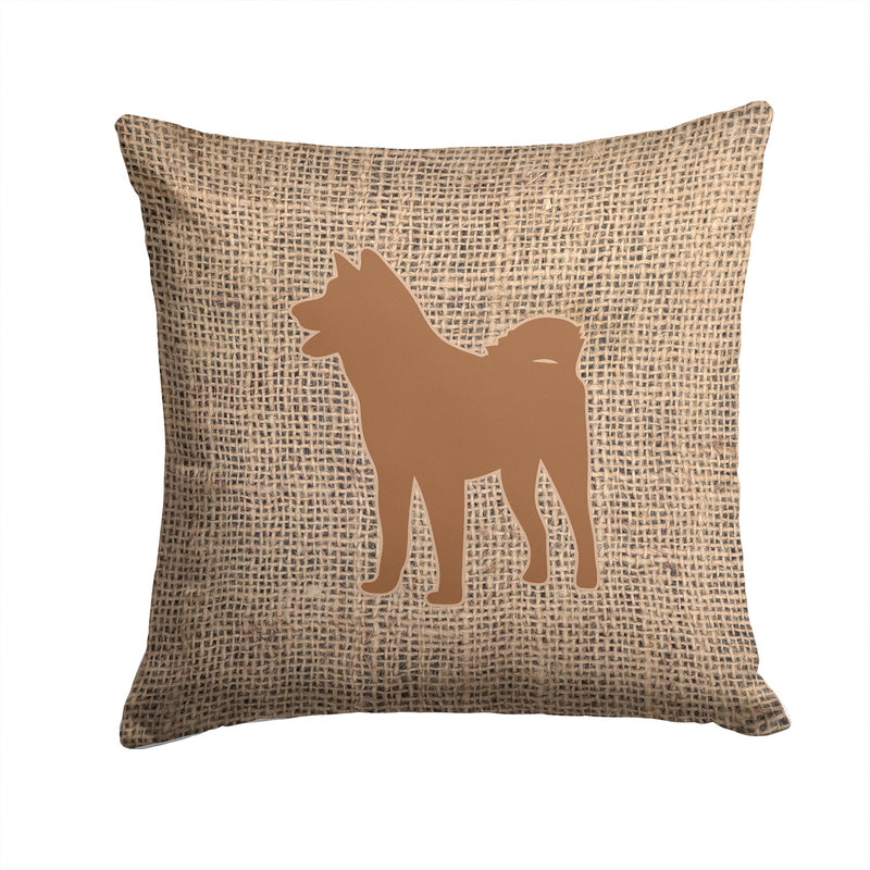 Akita Burlap and Brown Throw Pillow - 14x14 Decorative Pillow – Art for Your Home & Patio BB1082