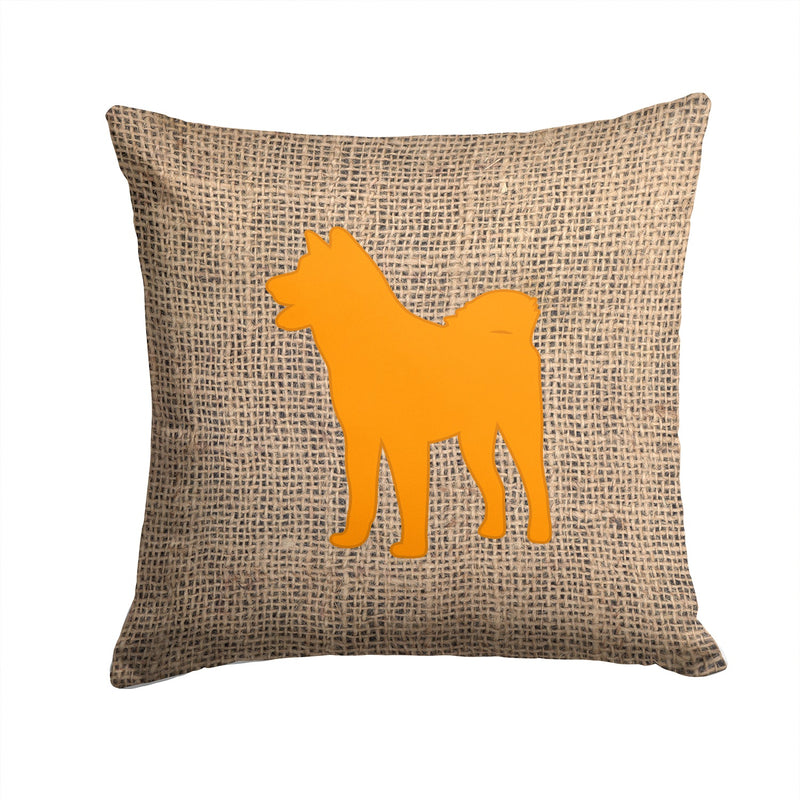 Akita Burlap and Orange Throw Pillow - 14x14 Decorative Pillow – Art for Your Home & Patio BB1082
