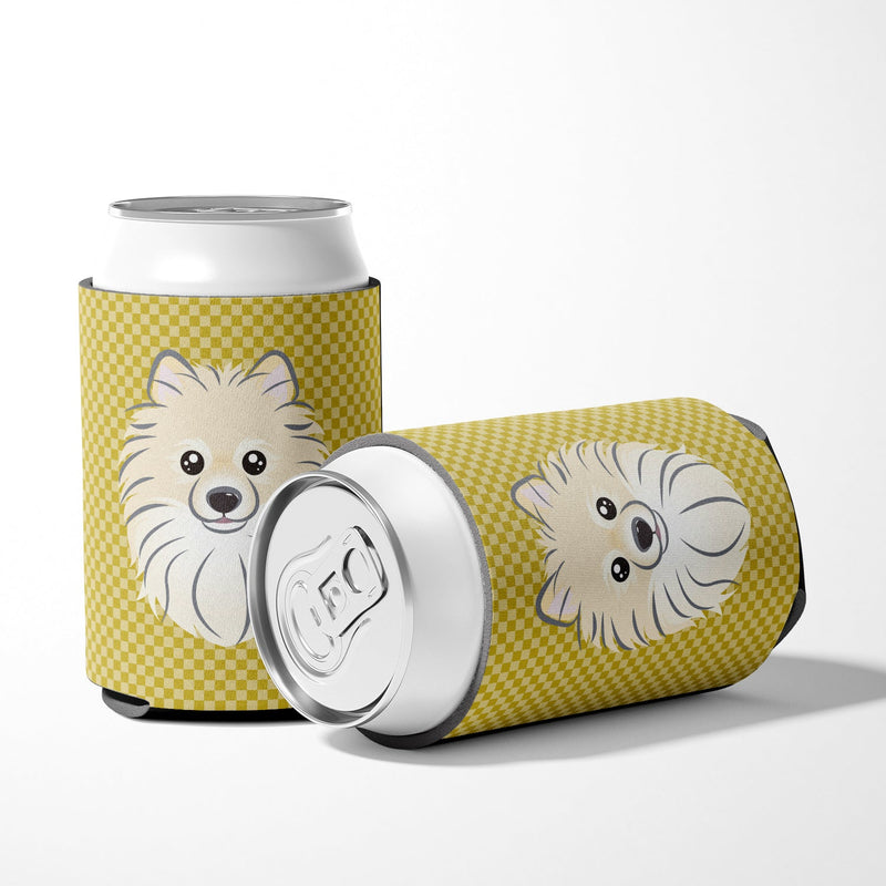 Tan Checkered Pomeranian Can or Bottle Hugger BB1135CC