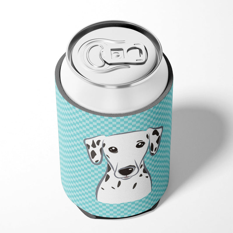 Checkerboard Blue Dalmatian Can or Bottle Hugger BB1148CC