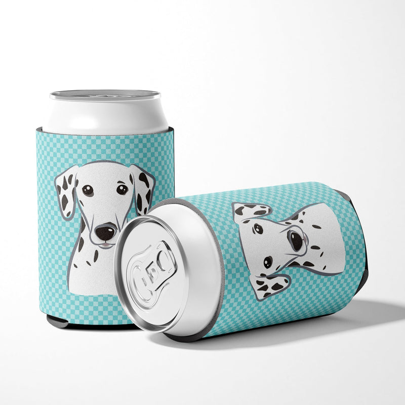 Checkerboard Blue Dalmatian Can or Bottle Hugger BB1148CC