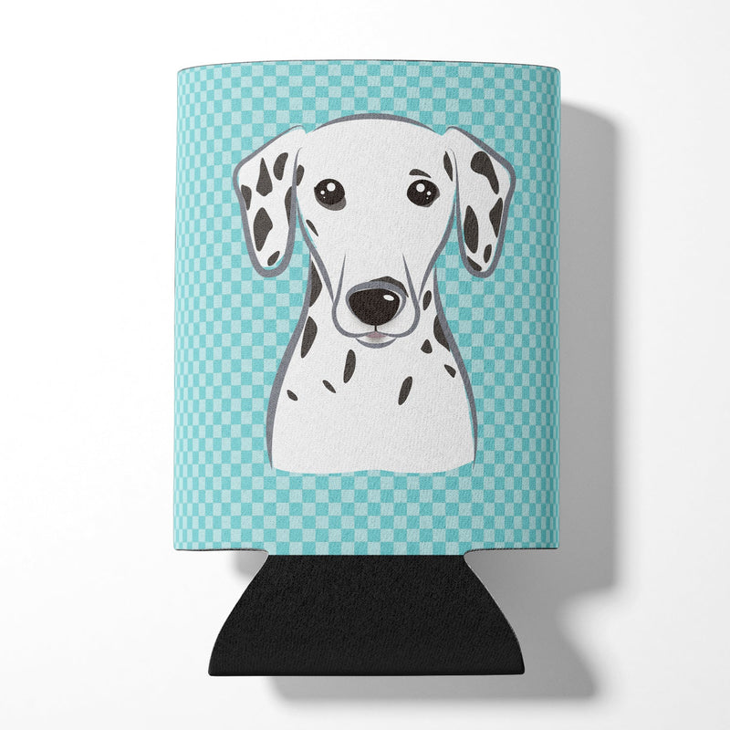 Checkerboard Blue Dalmatian Can or Bottle Hugger BB1148CC