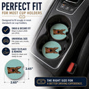 Checkerboard Blue German Shepherd Set of 2 Cup Holder Car Coasters Absorbent Round Sandstone Coasters Gifts for Men or Women, 2.5, Multicolor