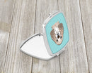 Checkerboard Blue Cocker Spaniel Compact Mirror Decorative Travel Makeup Mirror for Women Girls Gifts Pocket Makeup Mirror Folding Handheld
