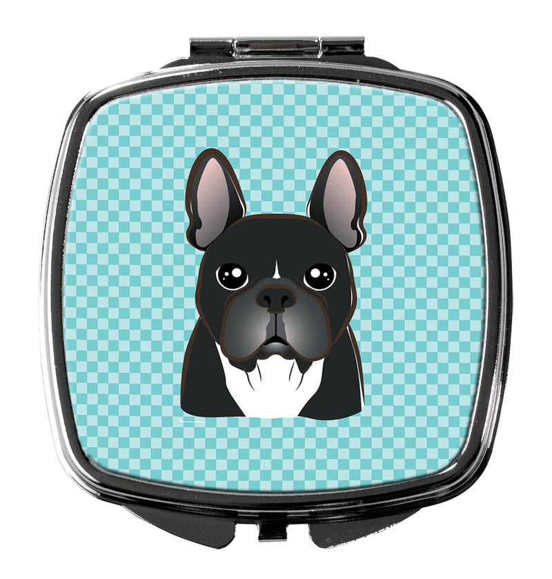 Checkerboard Blue French Bulldog Compact Mirror BB1165SCM