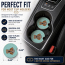 Checkerboard Blue Wirehaired Dachshund Set of 2 Cup Holder Car Coasters Absorbent Round Sandstone Coasters Gifts for Men or Women, 2.5, Multicolor