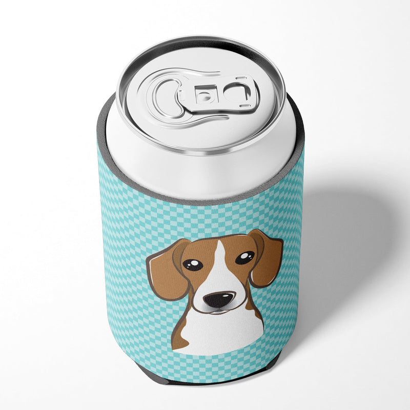 Checkerboard Blue Beagle Can or Bottle Hugger BB1177CC