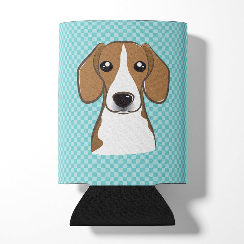 Checkerboard Blue Beagle Can or Bottle Hugger BB1177CC