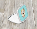 Checkerboard Blue Afghan Hound Compact Mirror Decorative Travel Makeup Mirror for Women Girls Gifts Pocket Makeup Mirror Folding Handheld