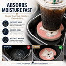 Checkerboard Pink Maltese Set of 2 Cup Holder Car Coasters Absorbent Round Sandstone Coasters Gifts for Men or Women, 2.5, Multicolor