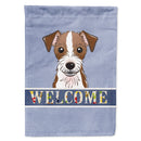 Jack Russell Terrier Welcome House Flag 28x40 Porch Sleeve Pole Decorative Outside Yard Banner Artwork Wall Hanging, Polyester