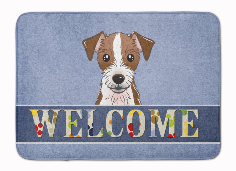 Jack Russell Terrier Welcome Machine Washable Memory Foam Mat BB1388RUG