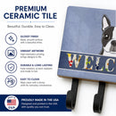 Boston Terrier Welcome Leash or Key Holder Wall Hooks, Coat Rack Wall Mount, for Hanging Keys, Towels, Aprons, Leashes