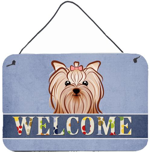 Yorkie Yorkishire Terrier Welcome Wall or Door Hanging Prints BB1390DS812