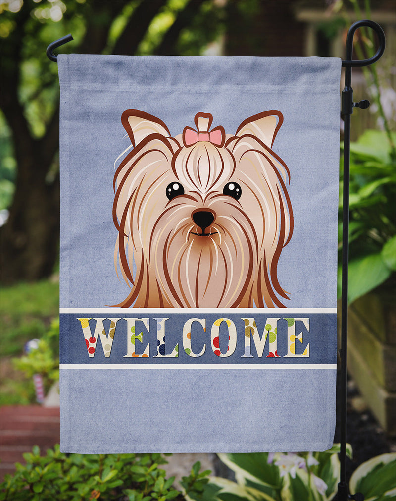 Yorkie Yorkshire Terrier Welcome Flag Garden Size BB1390GF