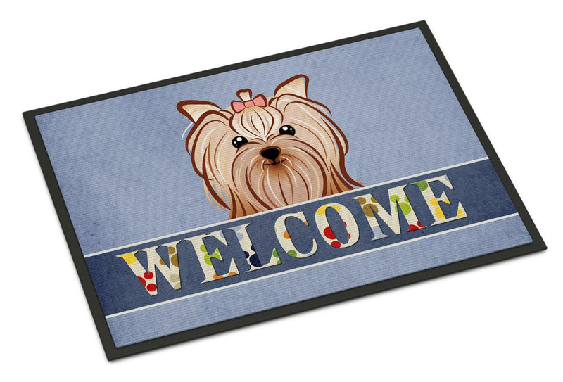 Yorkie Yorkshire Terrier Welcome Indoor or Outdoor Mat 24x36 BB1390JMAT