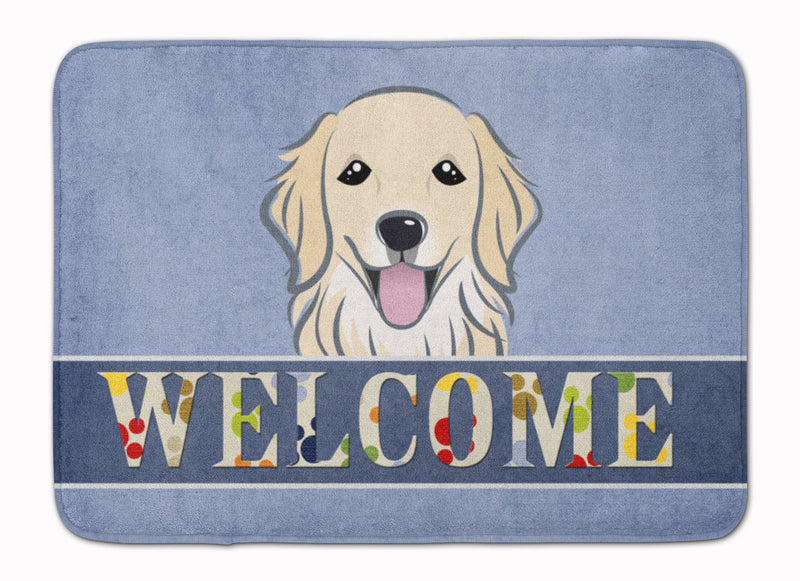 Golden Retriever Welcome Machine Washable Memory Foam Mat BB1391RUG