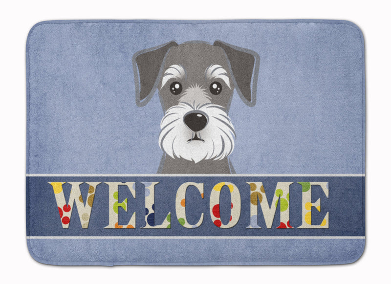 Schnauzer Welcome Machine Washable Memory Foam Mat BB1392RUG