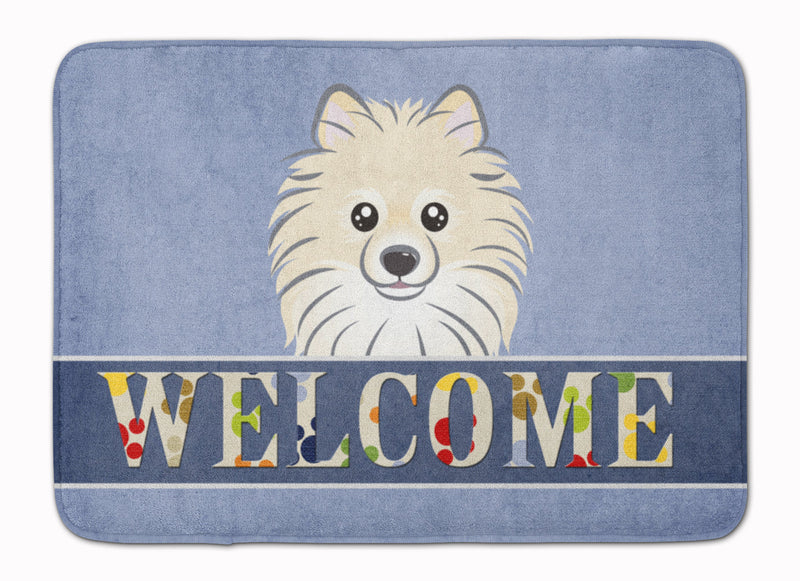 Pomeranian Welcome Machine Washable Memory Foam Mat BB1393RUG