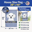 Maltese Welcome House Flag 28x40 Porch Sleeve Pole Decorative Outside Yard Banner Artwork Wall Hanging, Polyester