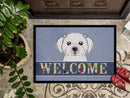 Maltese Welcome Doormat Indoor Outdoor 24H X 36W Front Door Mat Rugs for Entryway, Non Slip Washable Low Pile,