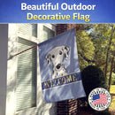 Dalmatian Welcome House Flag 28x40 Porch Sleeve Pole Decorative Outside Yard Banner Artwork Wall Hanging, Polyester