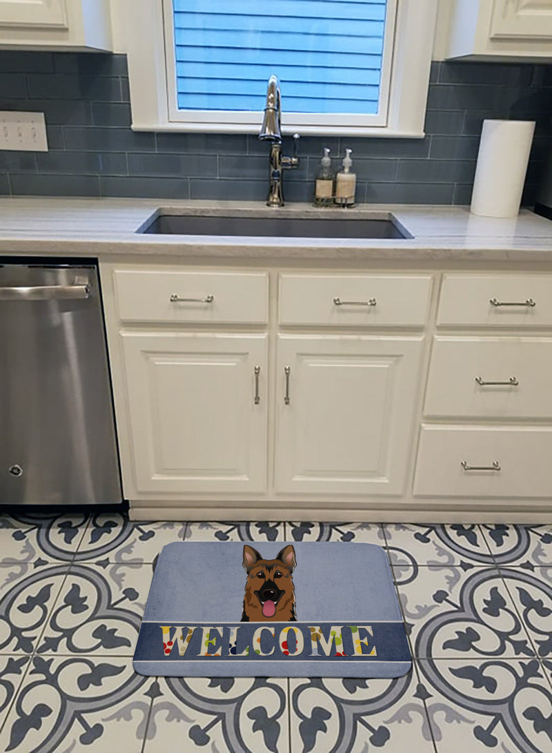 German Shepherd Welcome Machine Washable Memory Foam Mat BB1397RUG